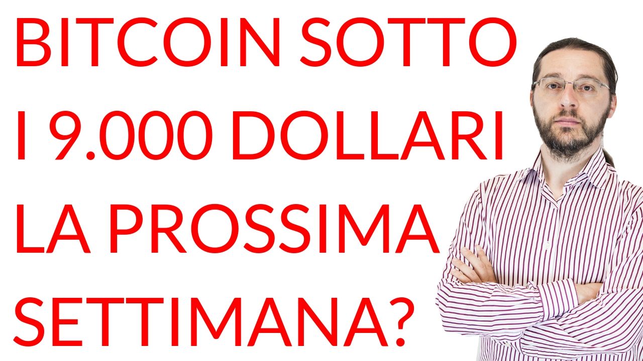 Bitcoin sotto i novemila dollari