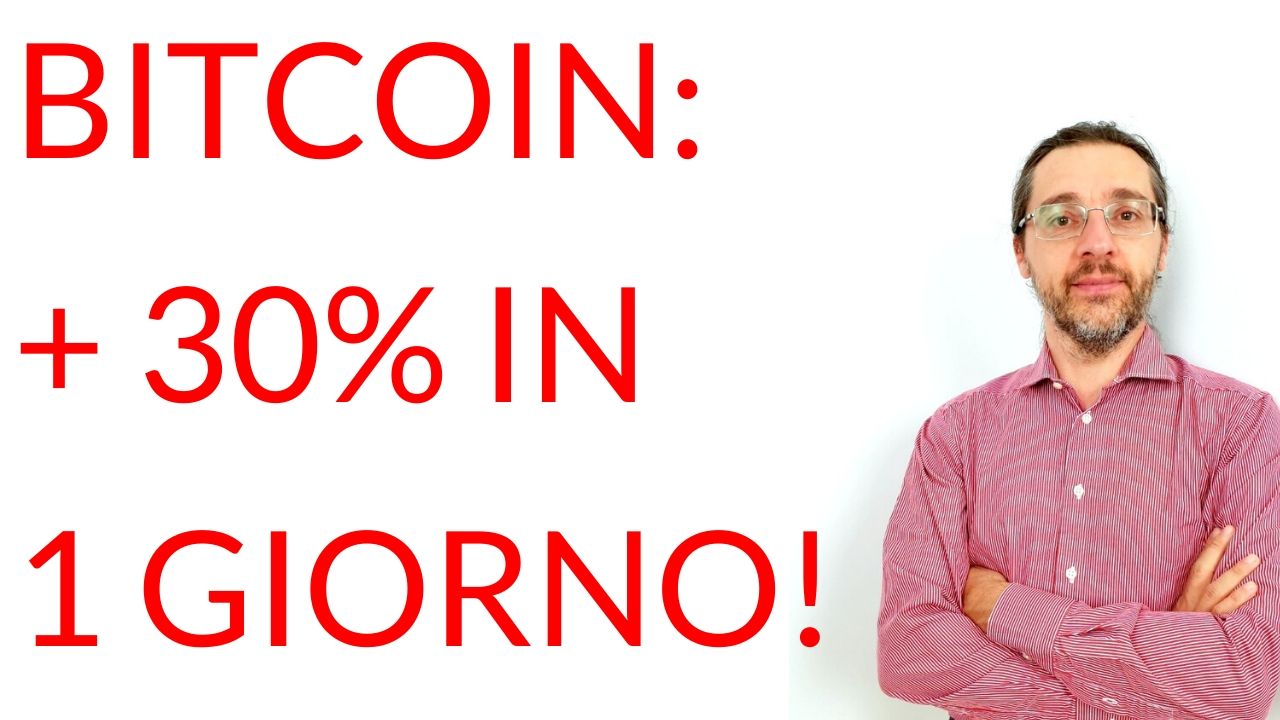 Bitcoin 30% in un giorno