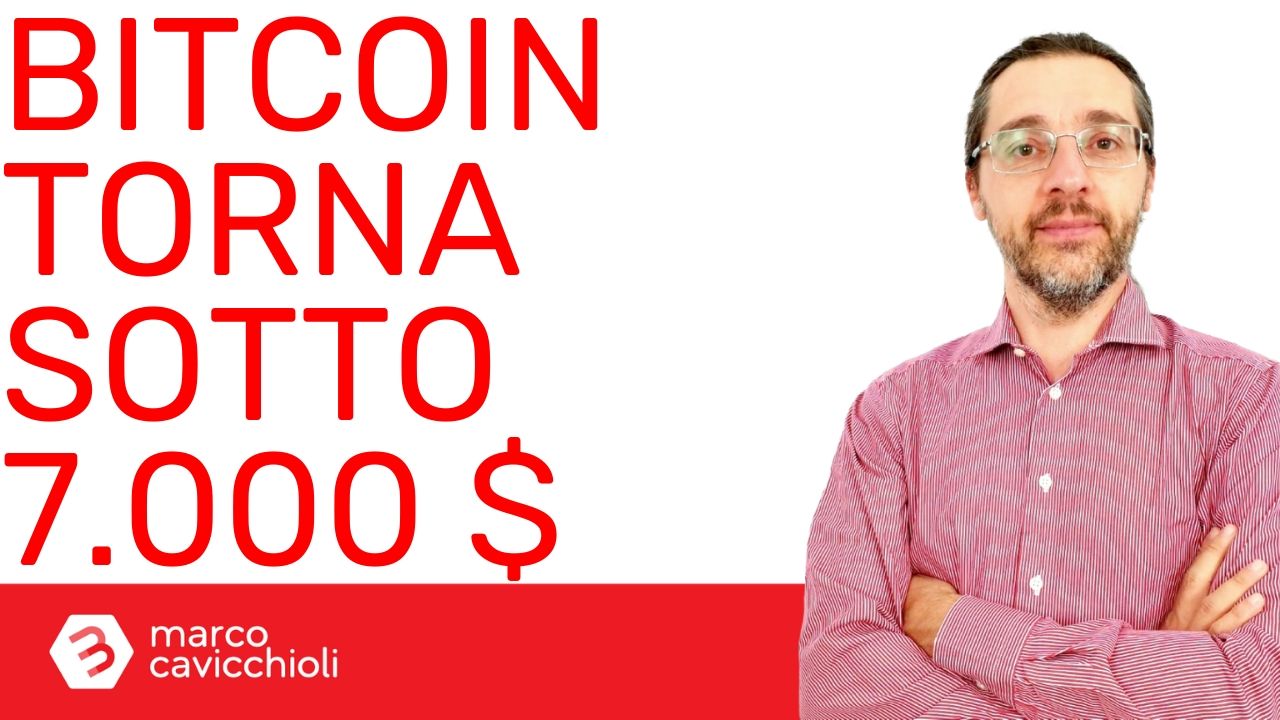 Bitcoin sotto 7000 dollari
