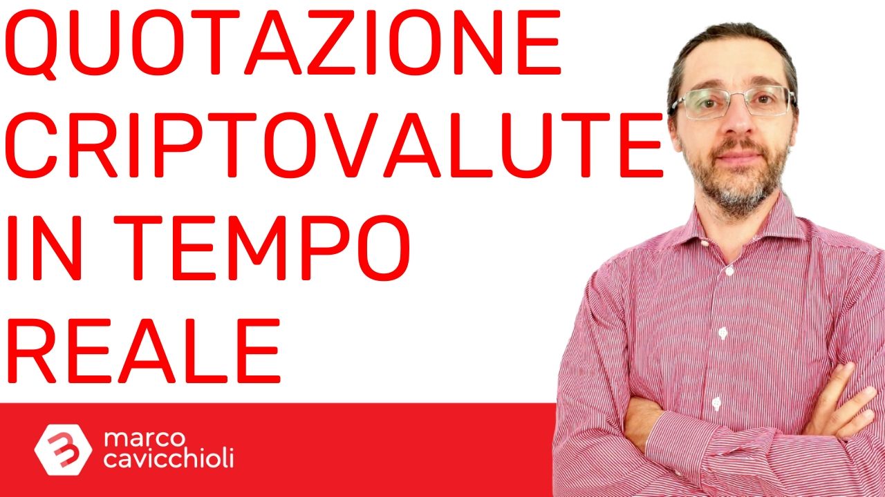 quotazione criptovalute tempo reale