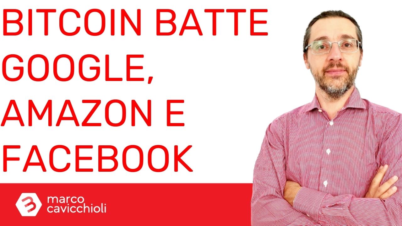 Bitcoin batte Google Amazon Facebook dollaro per uptime