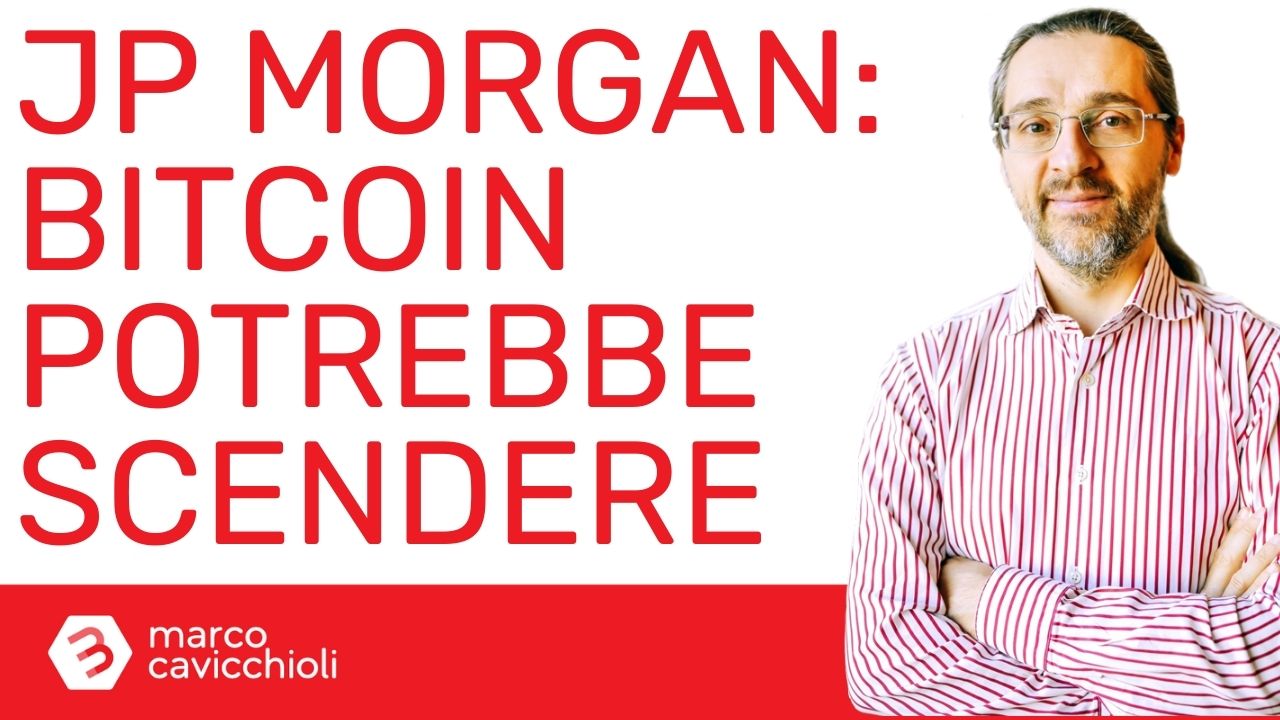 prezzo Bitcoin potrebbe scendere secondo JP Morgan