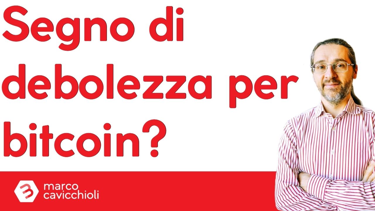 bitcoin segno di debolezza