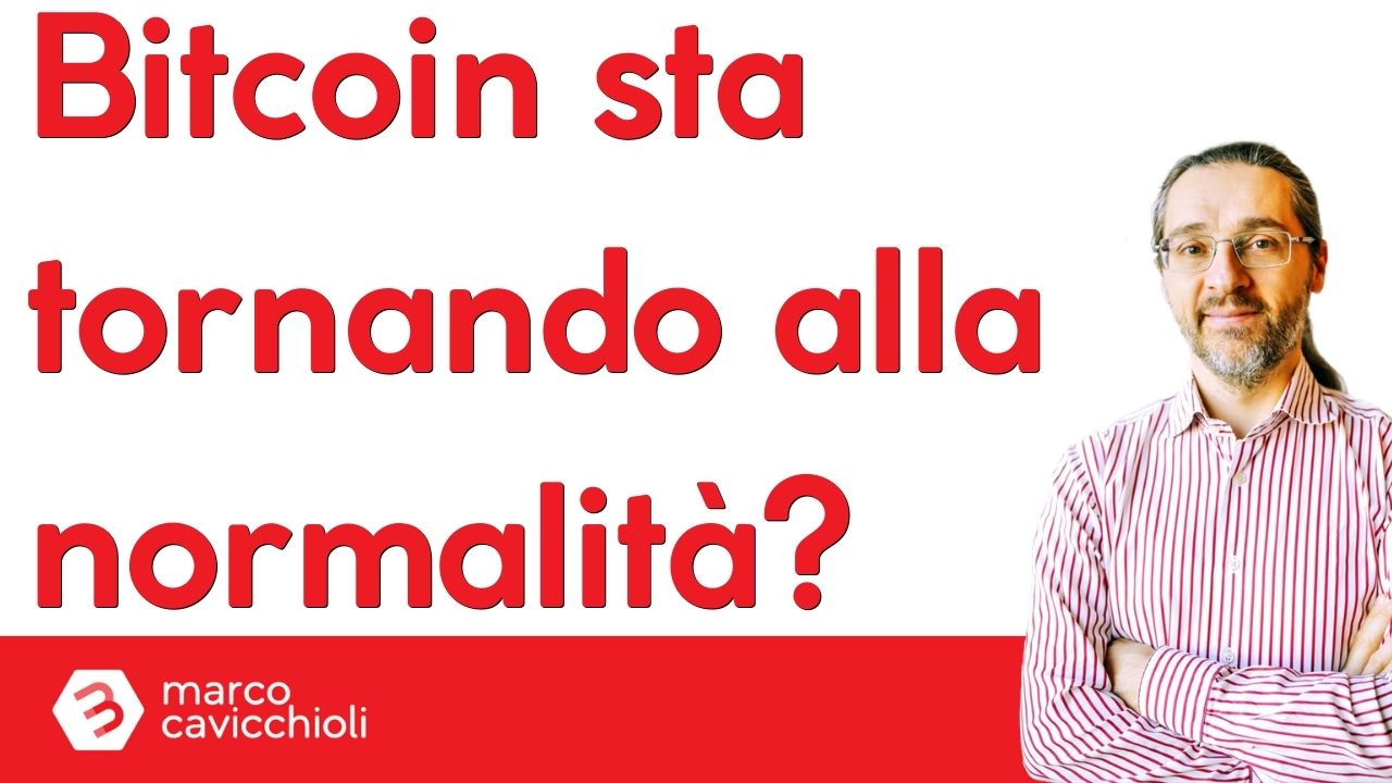 bitcoin sta tornando alla normalita