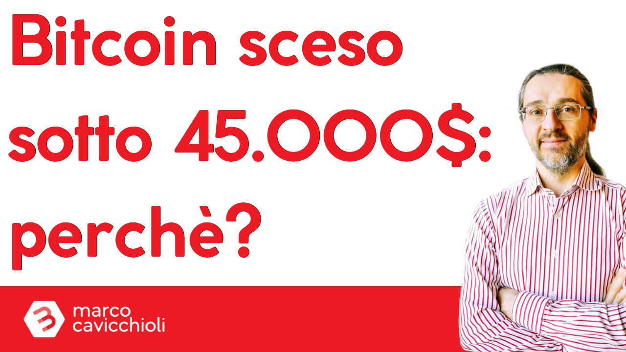 bitcoin tornato sotto 45000 dollari