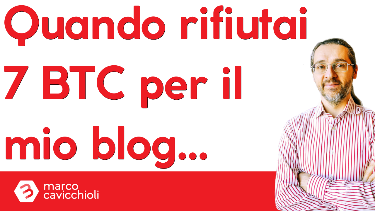 ho rifiutato sette bitcoin per il mio blog