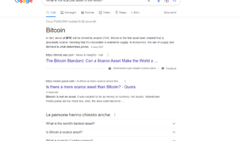 bitcoin scarso google